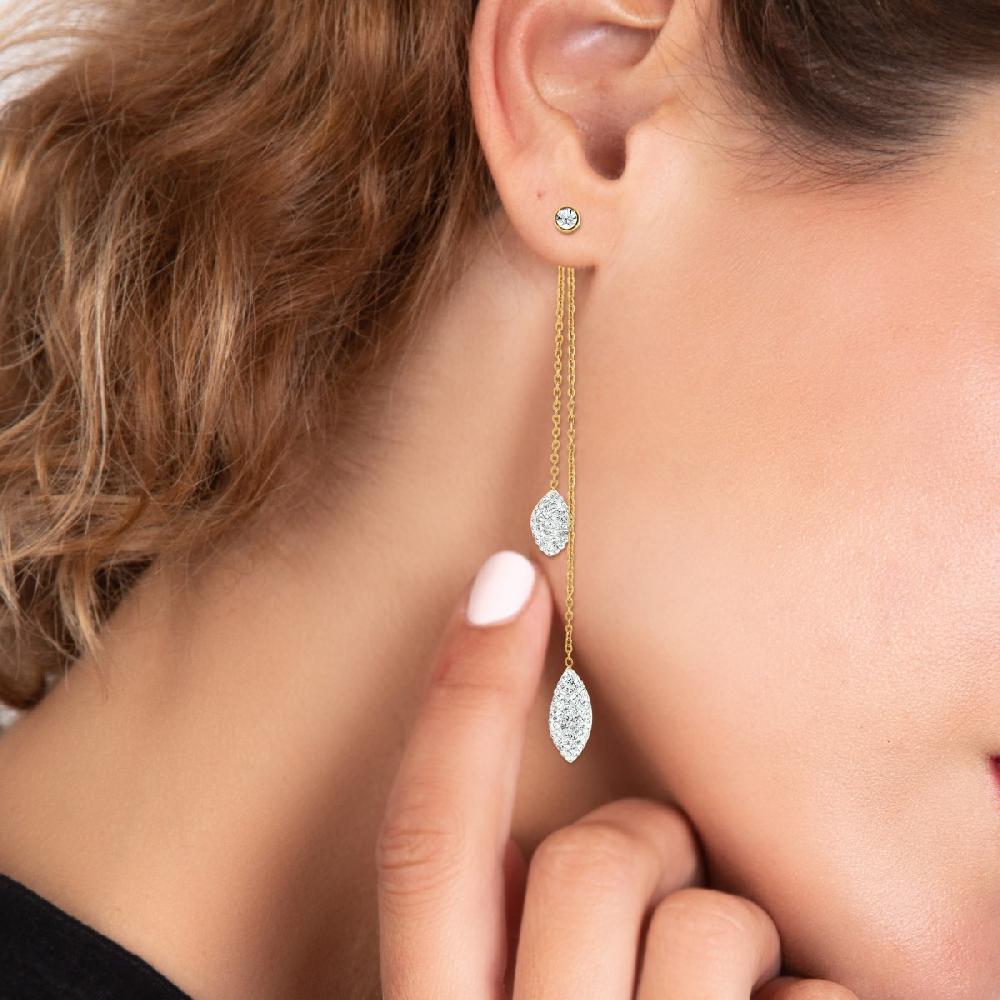 So Charm Boucles D'oreilles SoCharm Ornées De Cristaux Scintillants