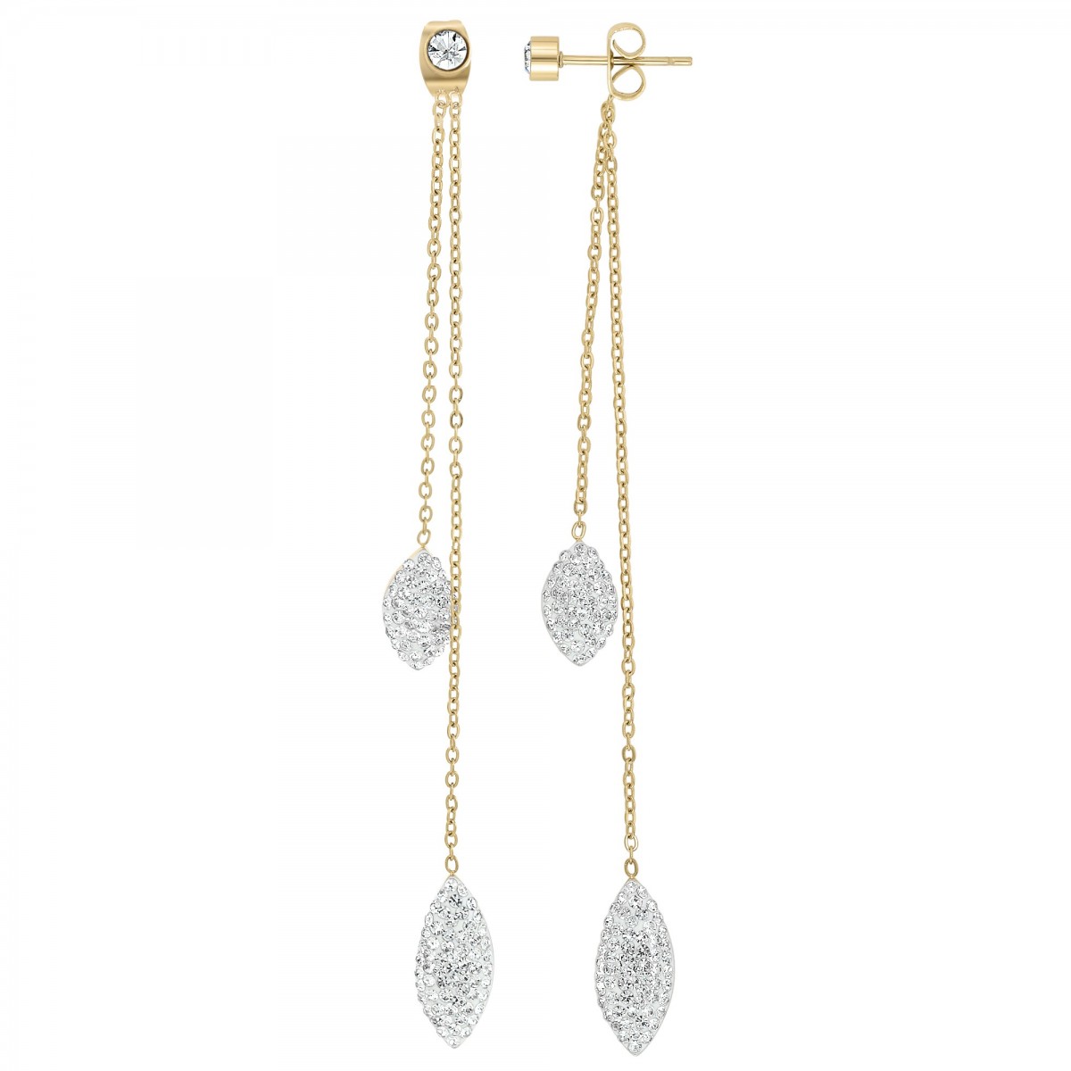 so charm Boucles d'oreilles SoCharm ornées de Cristaux scintillants