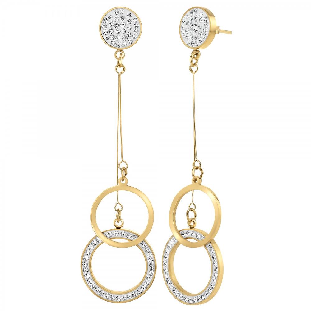 so charm Boucles d'oreilles SoCharm ornées de Cristaux scintillants
