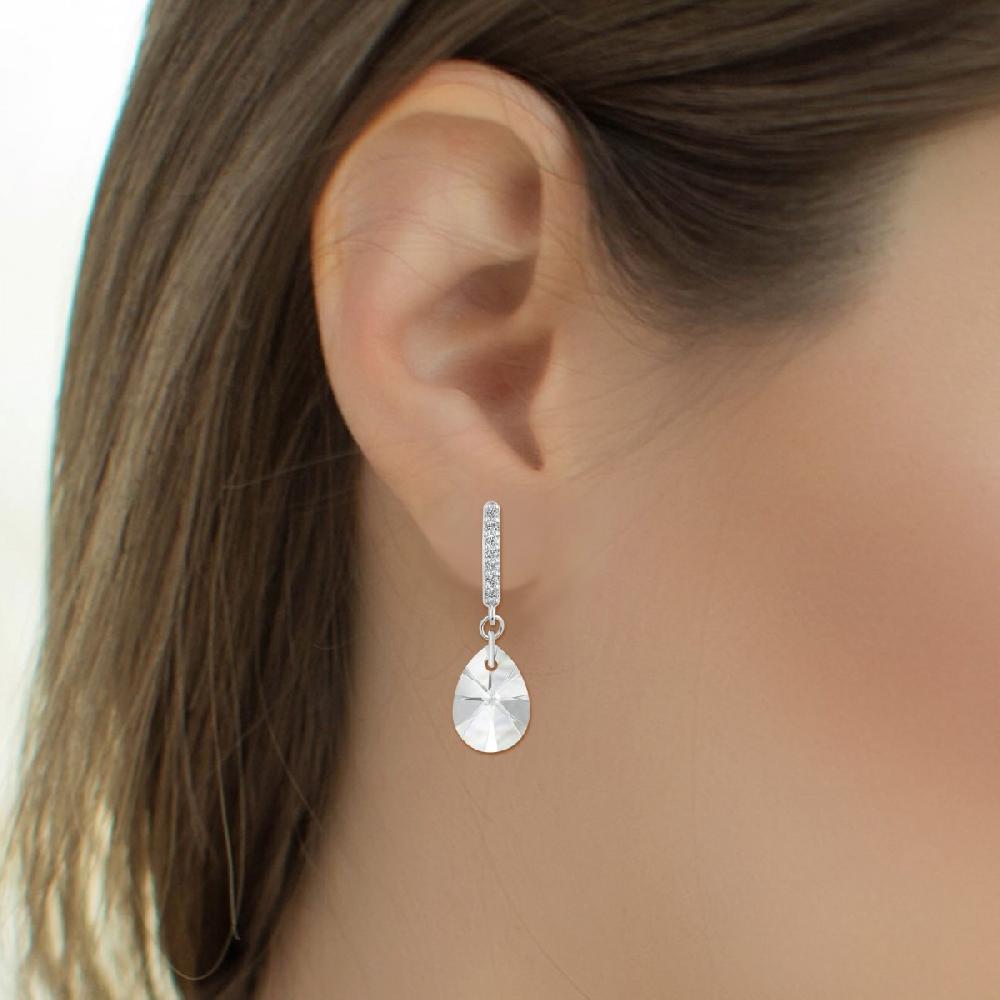 So Charm Boucles D'oreilles SoCharm Ornées De Cristaux Scintillants Et Zirconium