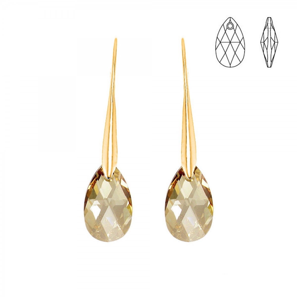 so charm Boucles d'oreilles SoCharm ornées de Cristaux scintillants