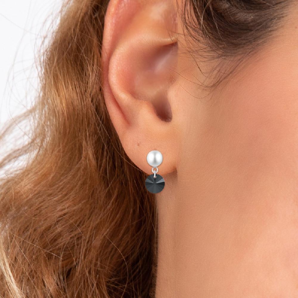 So Charm Boucles D'oreilles SoCharm Ornées De Cristaux Scintillants