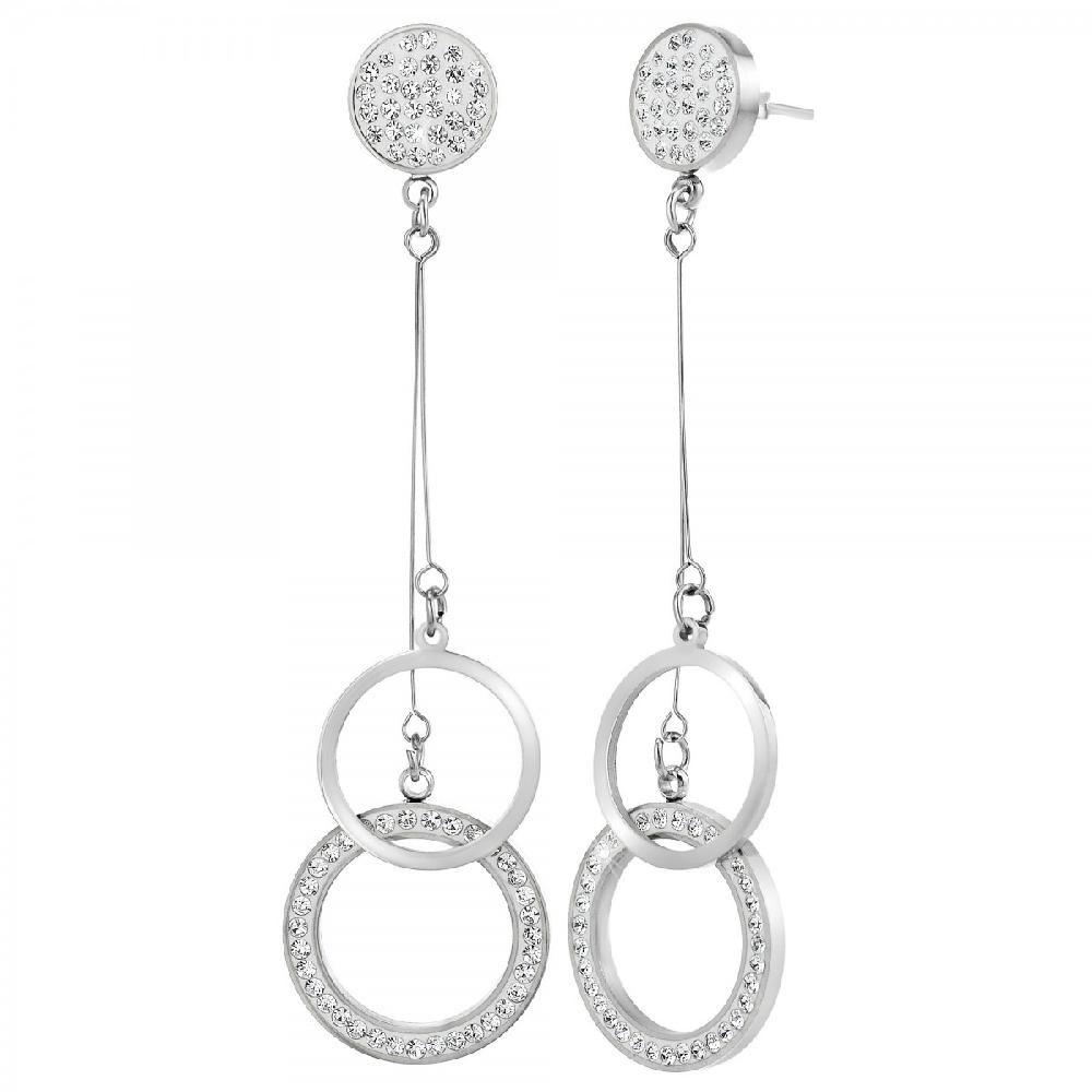 so charm Boucles d'oreilles SoCharm ornées de Cristaux scintillants