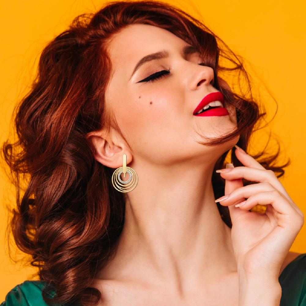 So Charm Boucles D'oreilles SoCharm Ornées De Cristaux Scintillants