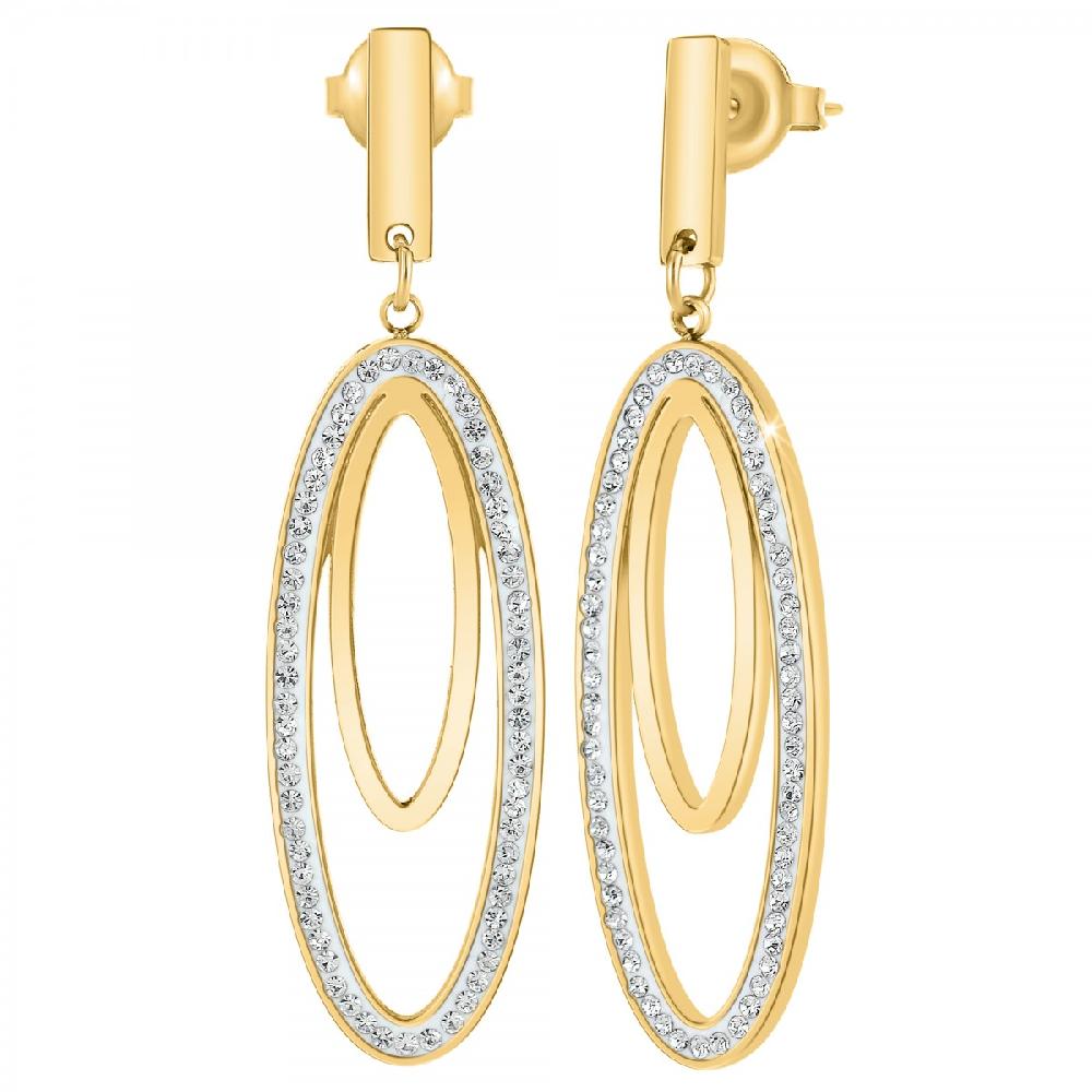 so charm Boucles d'oreilles SoCharm ornées de Cristaux scintillants