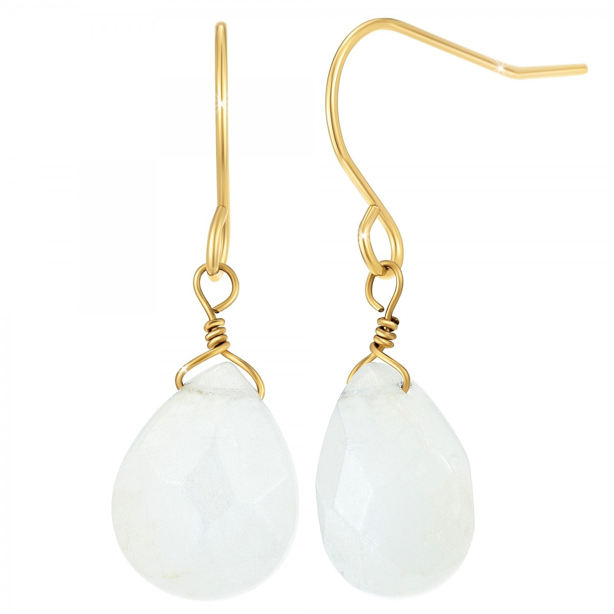 so charm Boucles d'oreilles SoCharm ornées de quartz blanc
