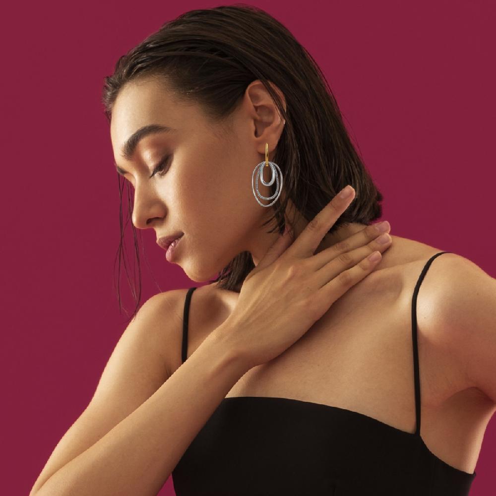 So Charm Boucles D'oreilles SoCharm Ornées De Zirconium