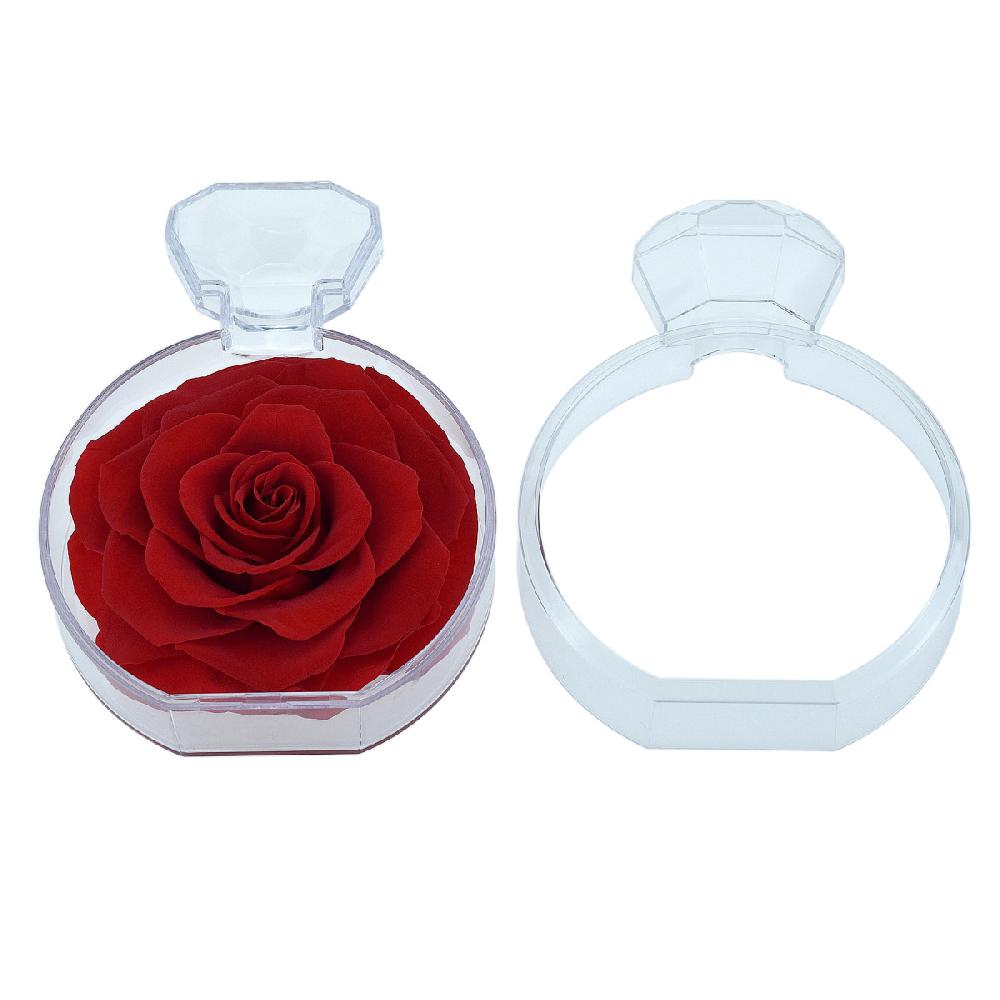 So Charm Bouteille De Parfum Décoré D'une Rose éternelle Rouge
