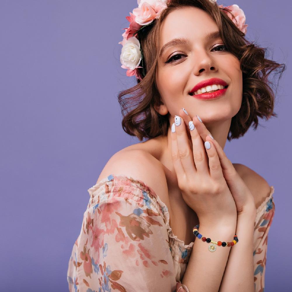 So Charm Bracelet Arbre De Vie Par SoCharm Orné De Perles Multicolores