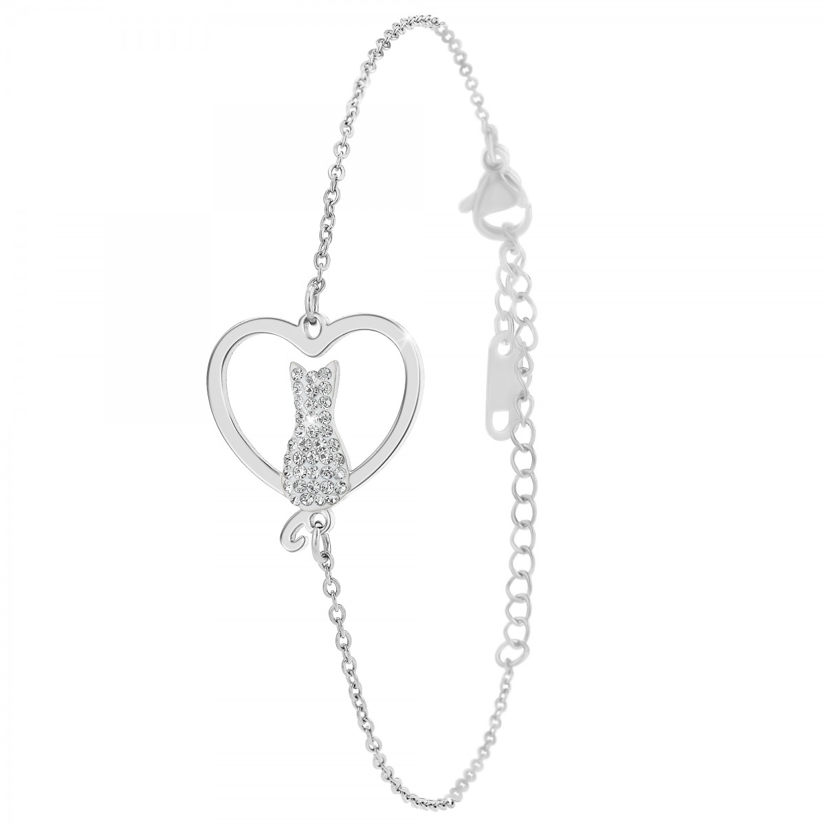 so charm Bracelet chat par SoCharm orné de Cristaux scintillants