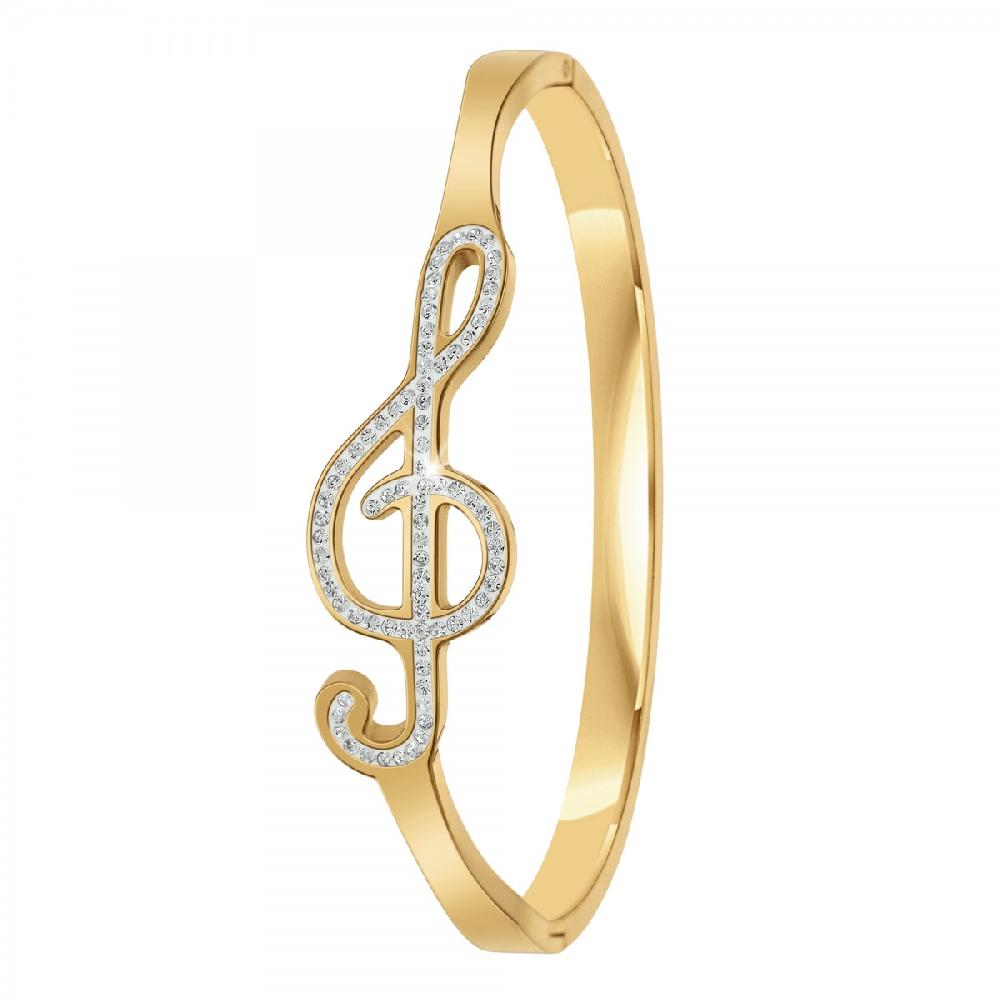 so charm Bracelet clé de sol par SoCharm orné de Cristaux scintillants