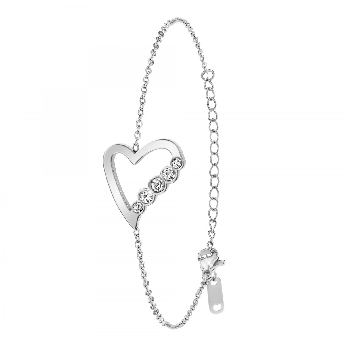 so charm Bracelet cœur par SoCharm orné de Zirconium