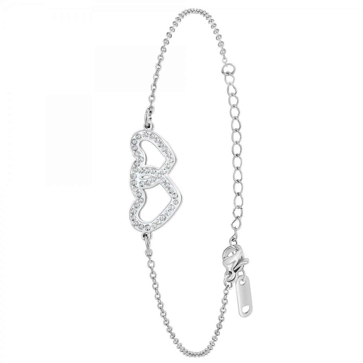 so charm Bracelet coeurs par SoCharm orné de Cristaux scintillants