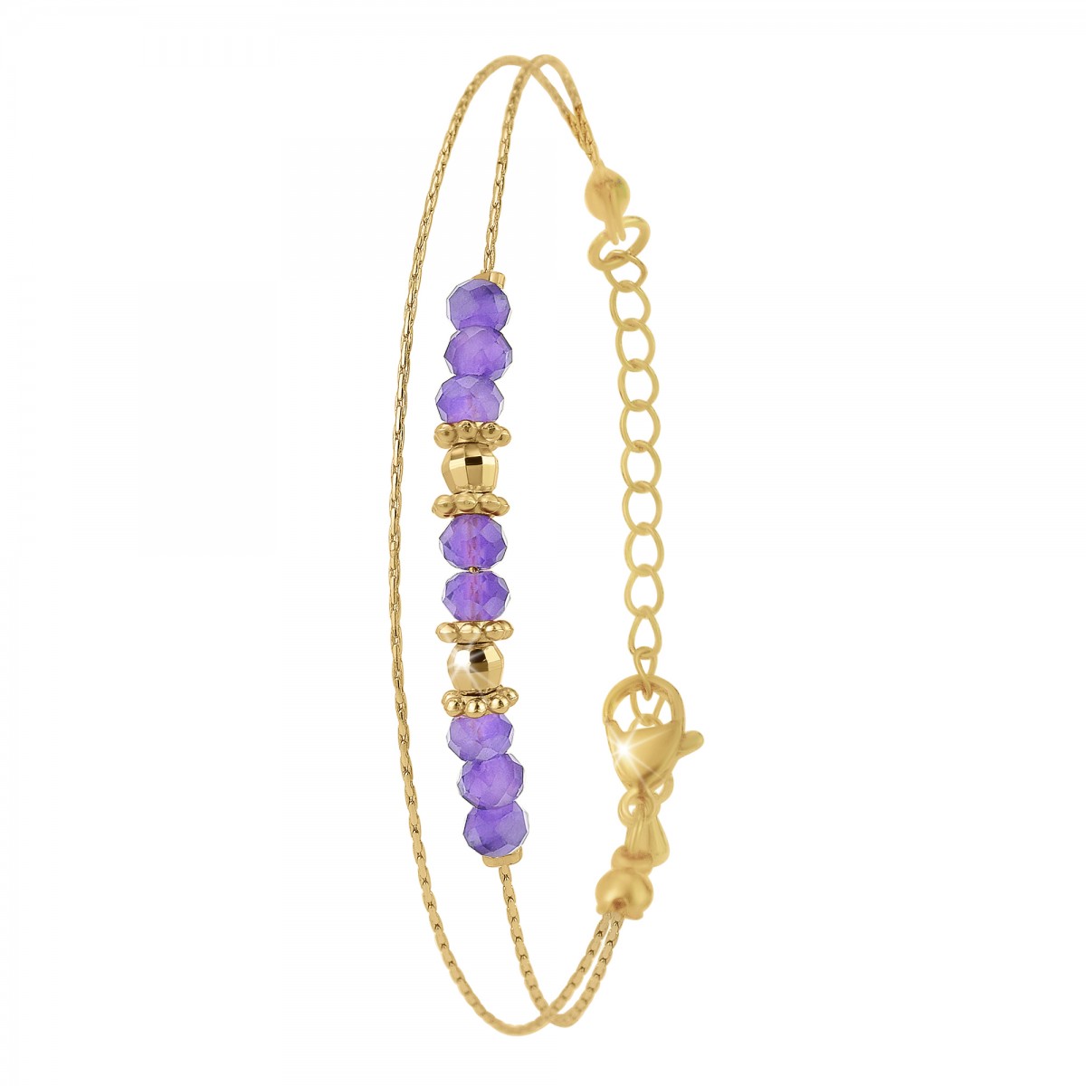 so charm Bracelet double tour par SoCharm orné d'Améthystes