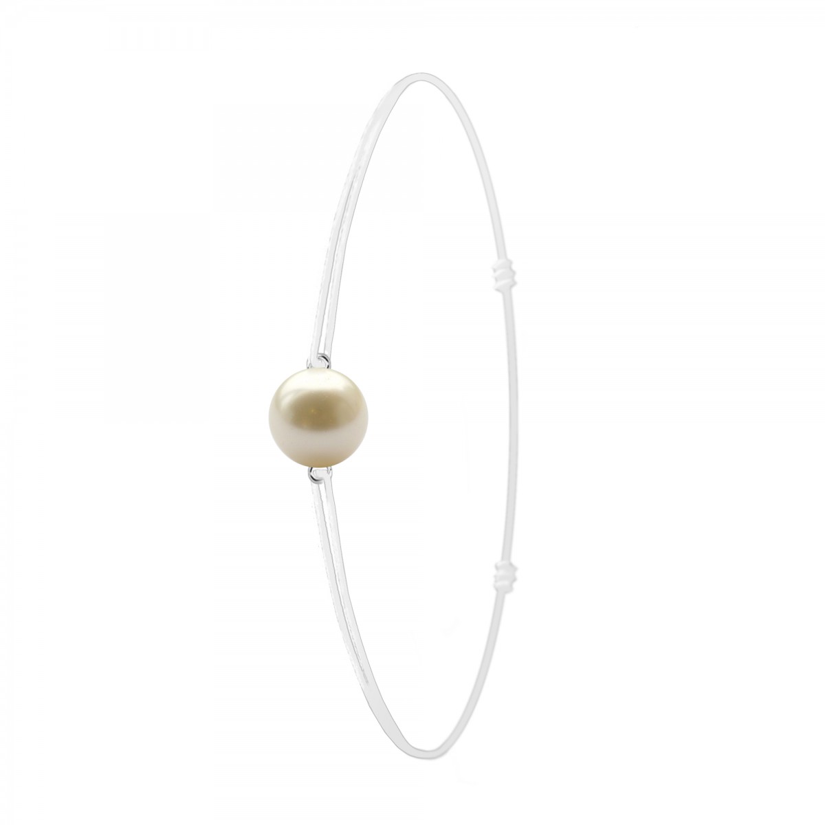 so charm Bracelet élastique blanc SoCharm orné d'une perle