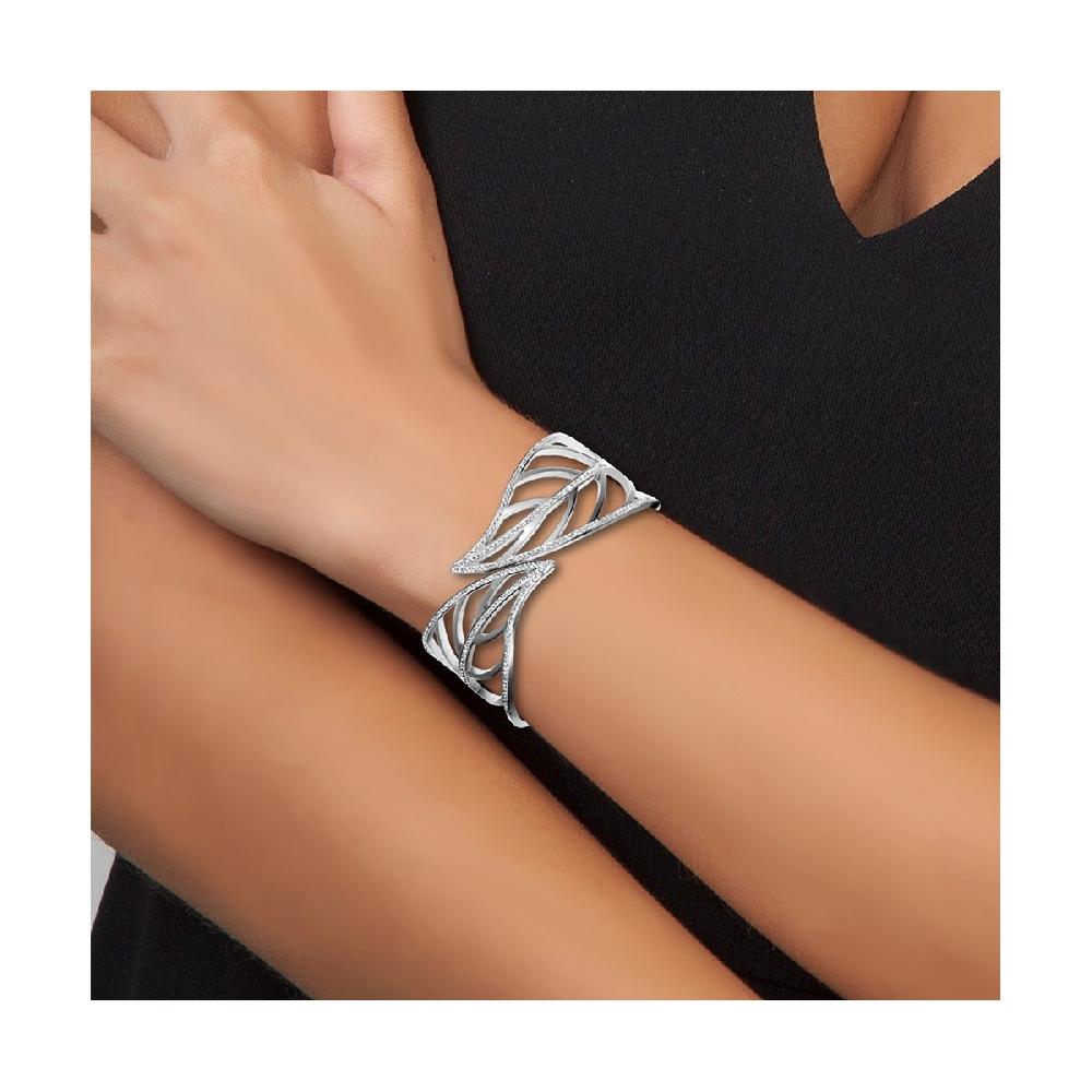 So Charm Bracelet Feuille Par SoCharm Orné De Cristaux Scintillants