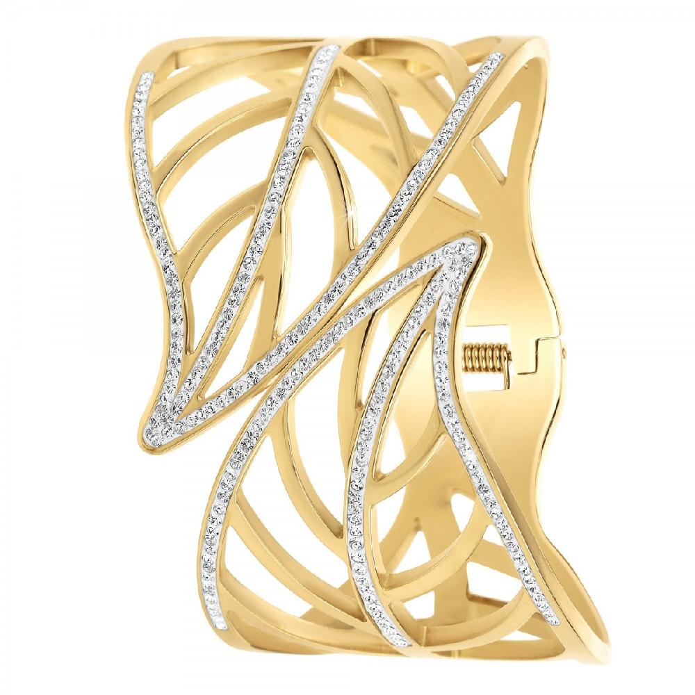 so charm Bracelet feuille par SoCharm orné de cristaux scintillants