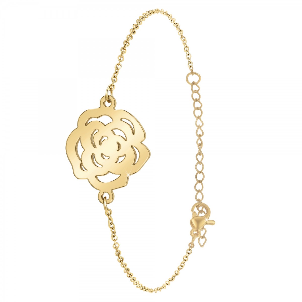 so charm Bracelet fleur SoCharm en acier inoxydable