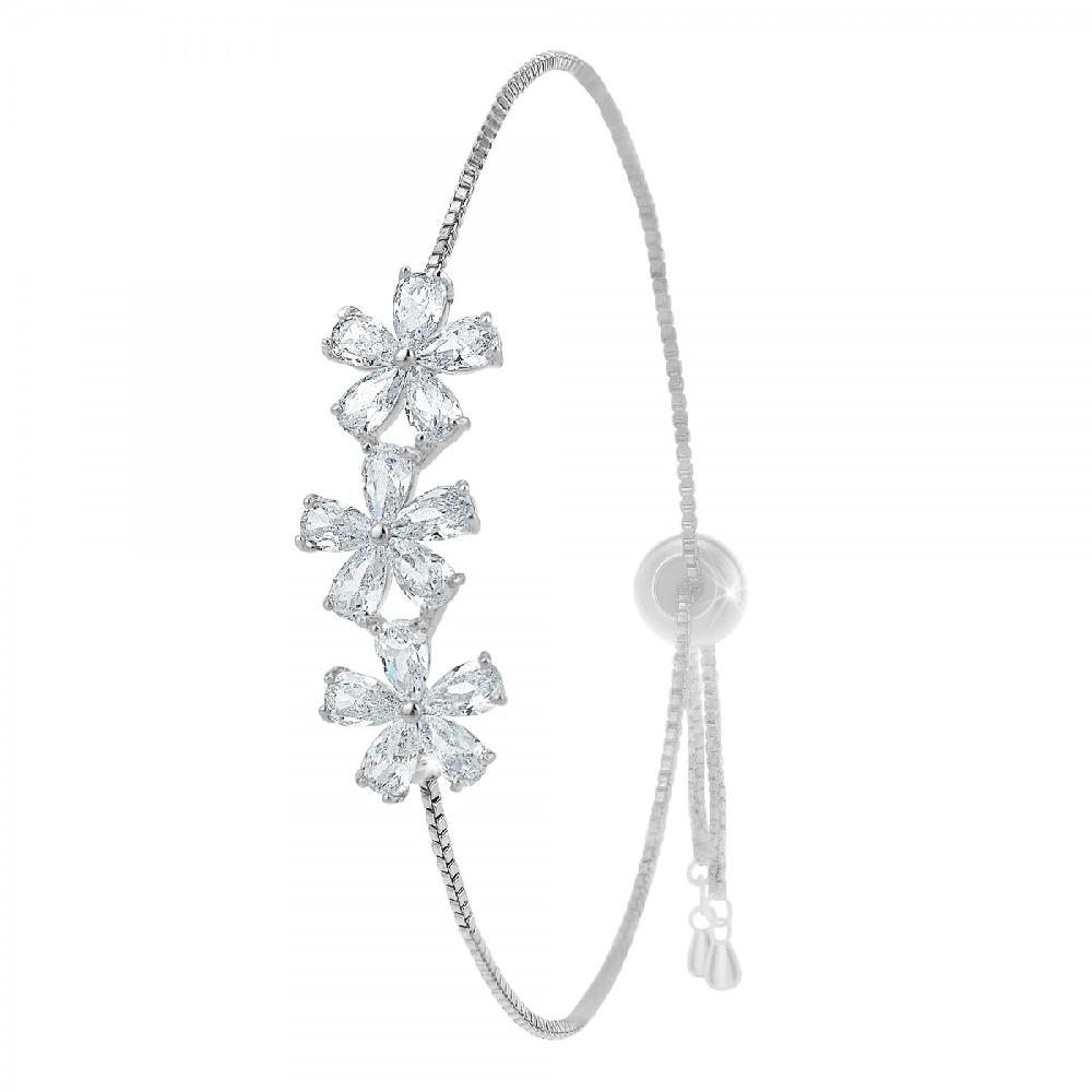 so charm Bracelet fleurs par SoCharm orné de Zirconium