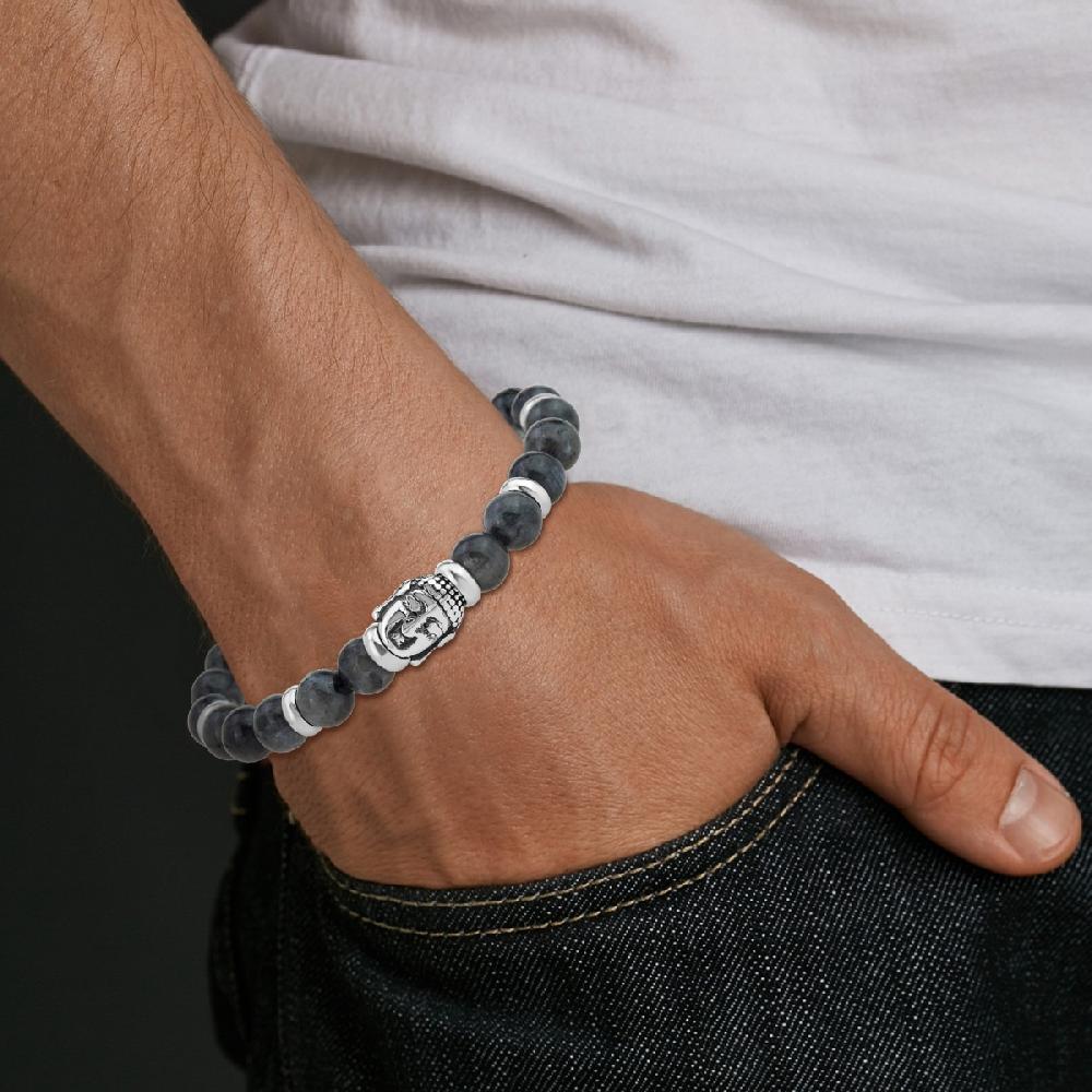 So Charm Bracelet Homme Par SoCharm Orné D'une Labradorite