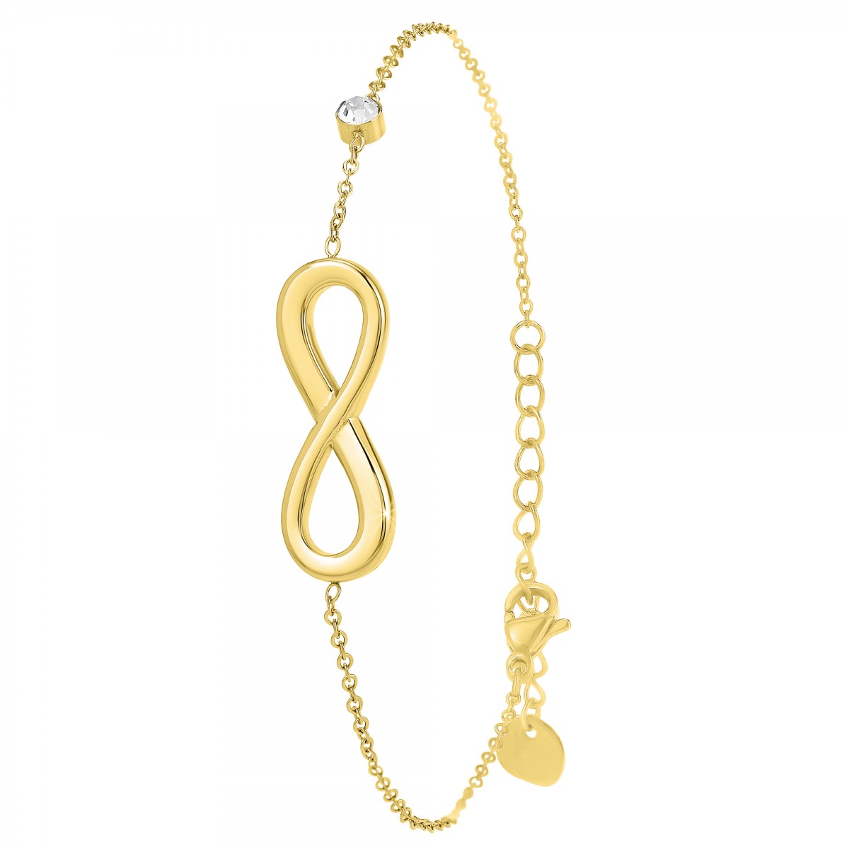 so charm Bracelet infini par SoCharm orné d'un Cristal scintillant