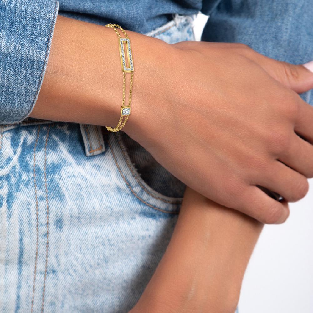 So Charm Bracelet Par SoCharm Orné De Cristaux Scintillants