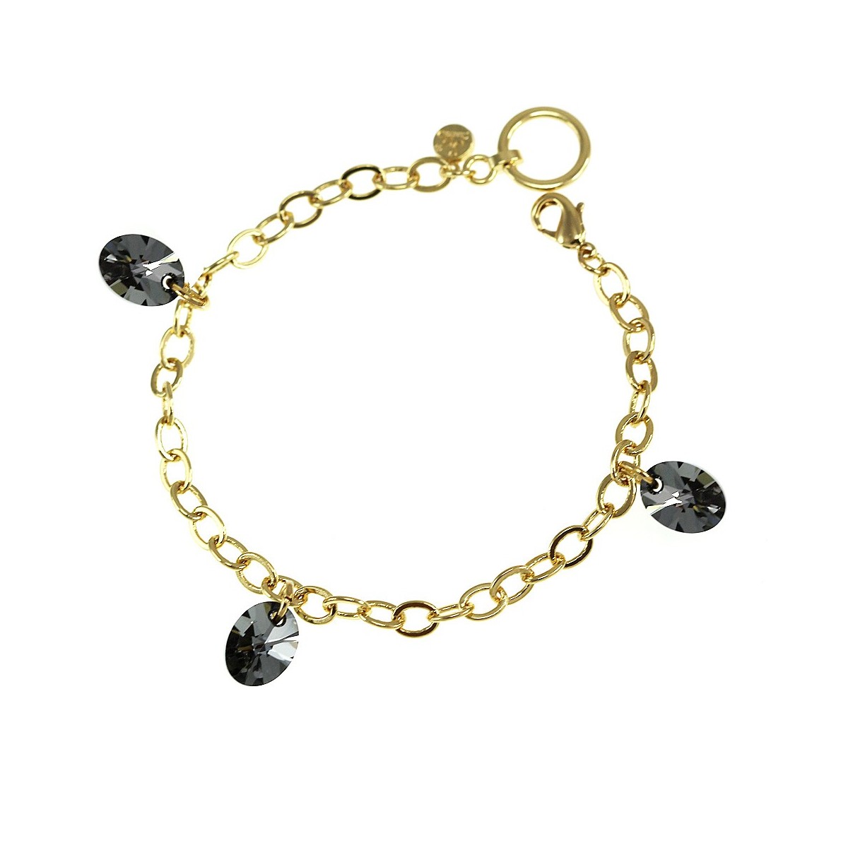 so charm Bracelet plaqué à l'or fin SoCharm orné de Cristaux scintillants