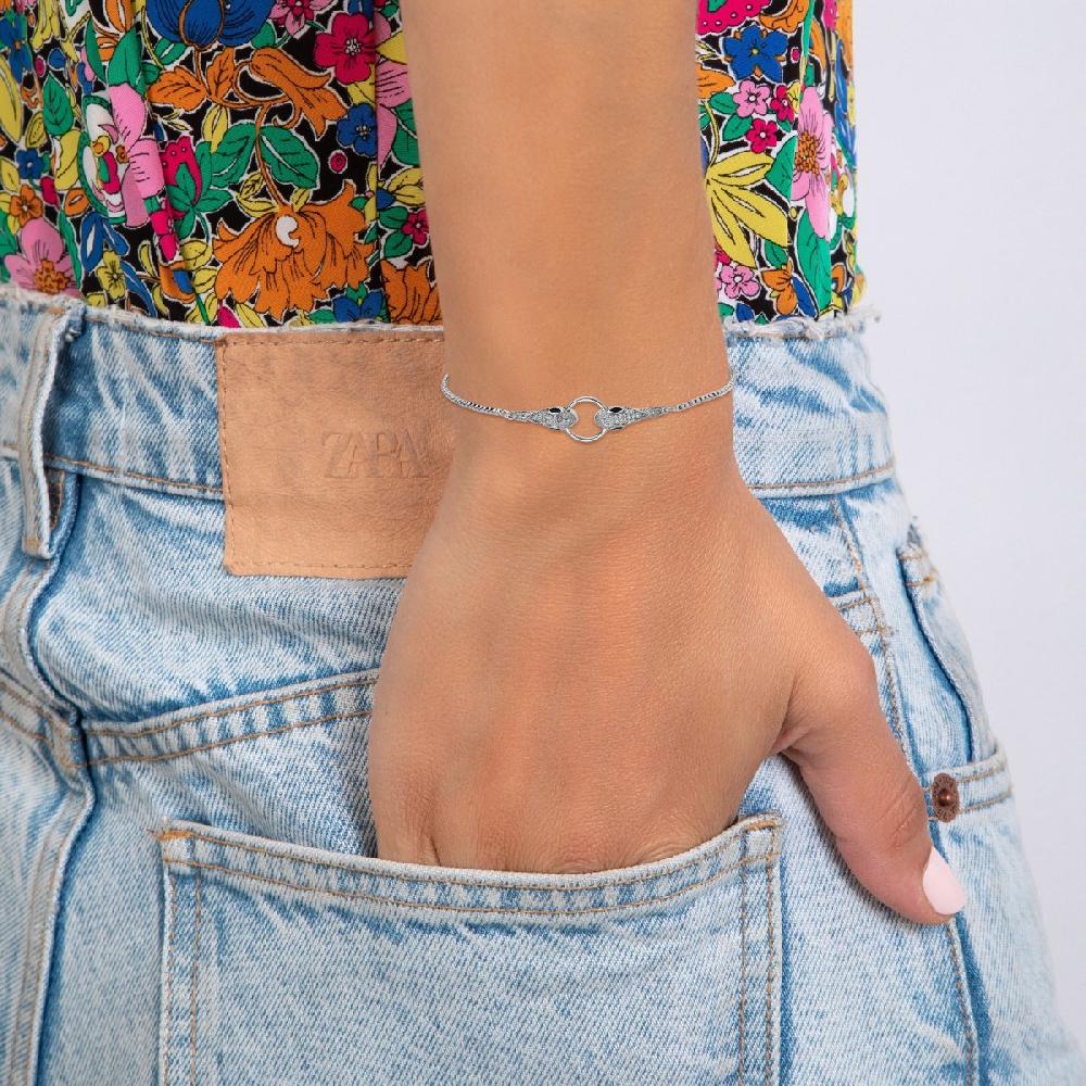 So Charm Bracelet Serpents Par SoCharm Orné De Zirconium