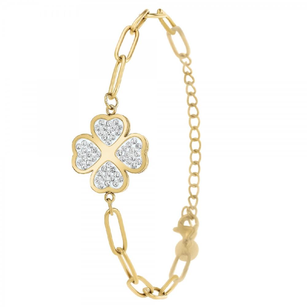 so charm Bracelet trèfle par SoCharm orné de Cristaux scintillants
