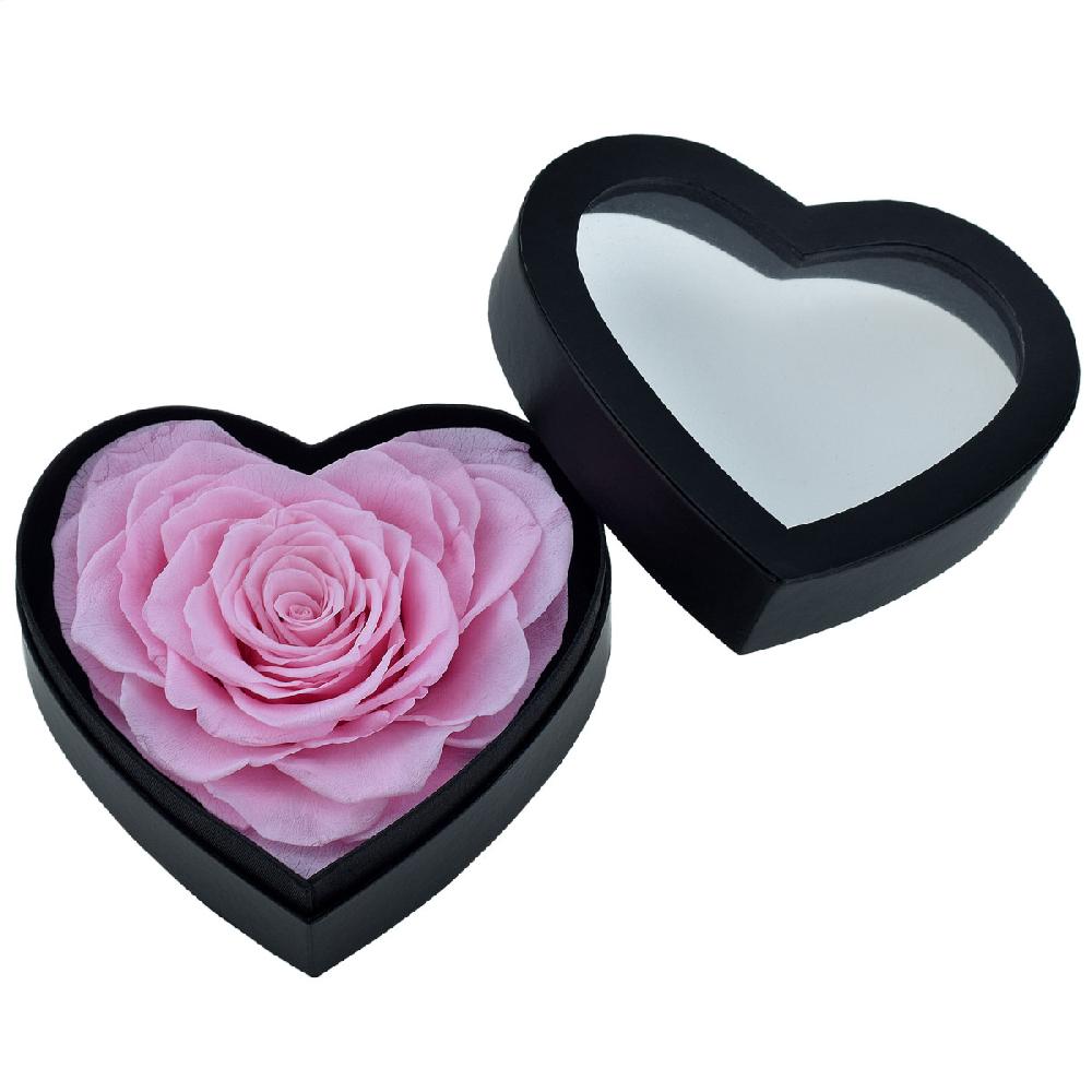 So Charm Coffret Cœur Décoré D'une Rose éternelle Rose En Forme De Cœur