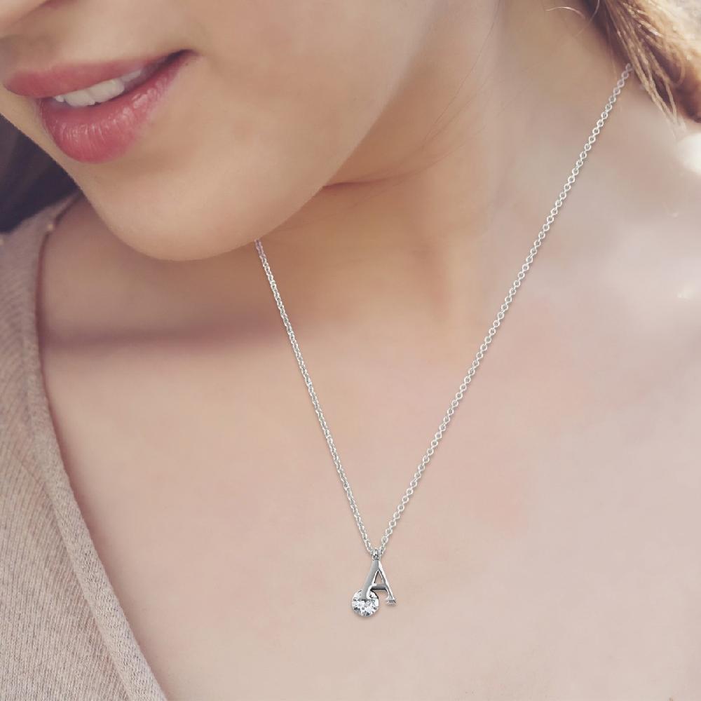 So Charm Collier Alphabet Lettre A SoCharm Orné De Cristaux Scintillants