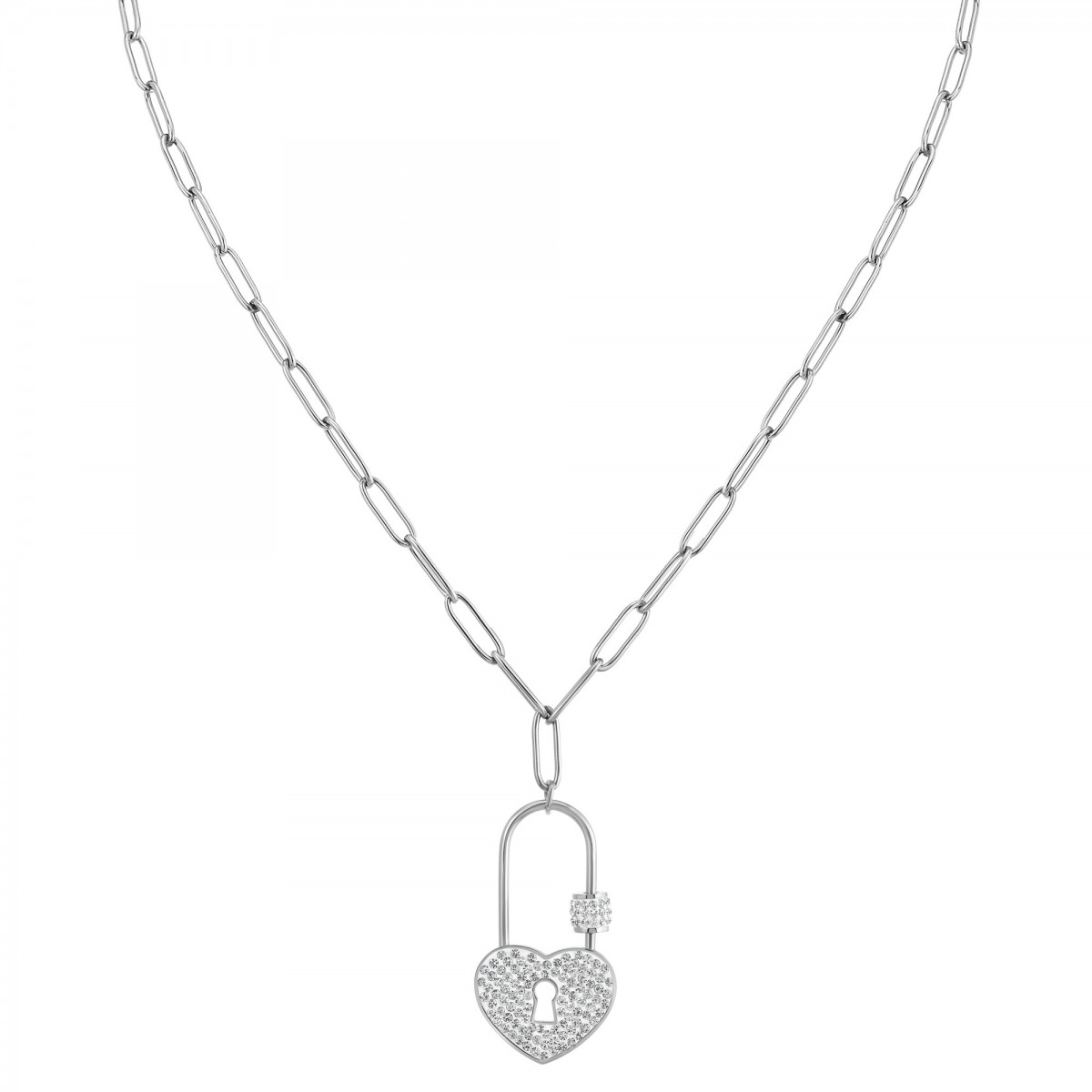 So Charm Collier Cadenas Coeur SoCharm Orné De Cristaux Scintillants