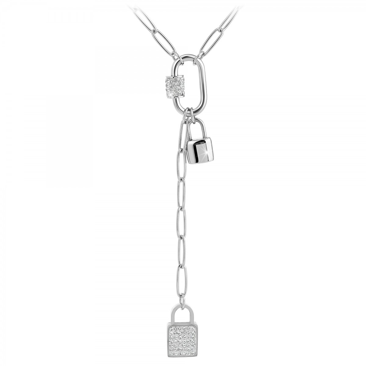 so charm Collier cadenas par SoCharm orné de Cristaux scintillants