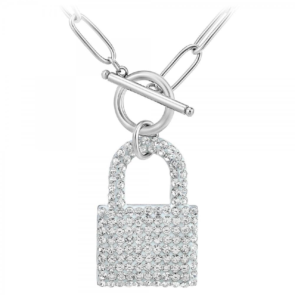 so charm Collier cadenas par SoCharm orné de Cristaux scintillants