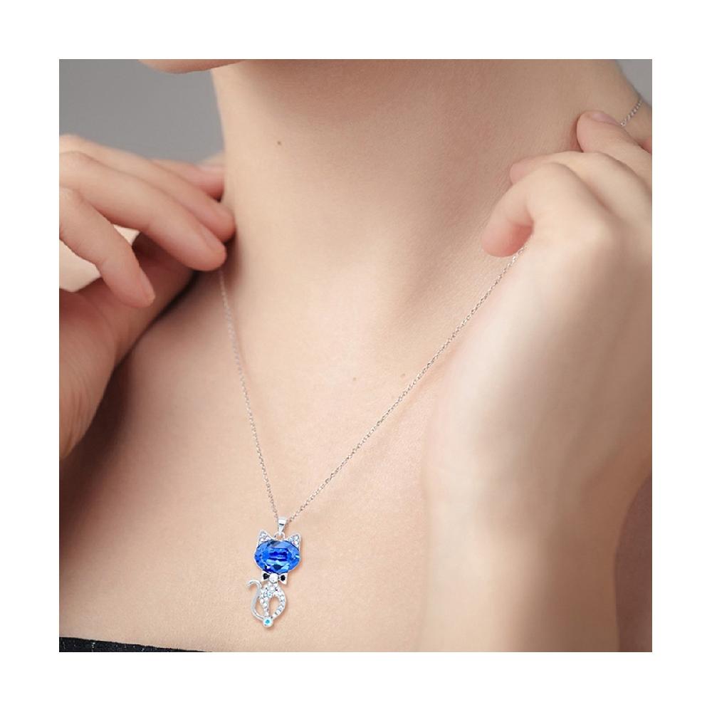 So Charm Collier Chat SoCharm Orné De Cristaux Scintillants