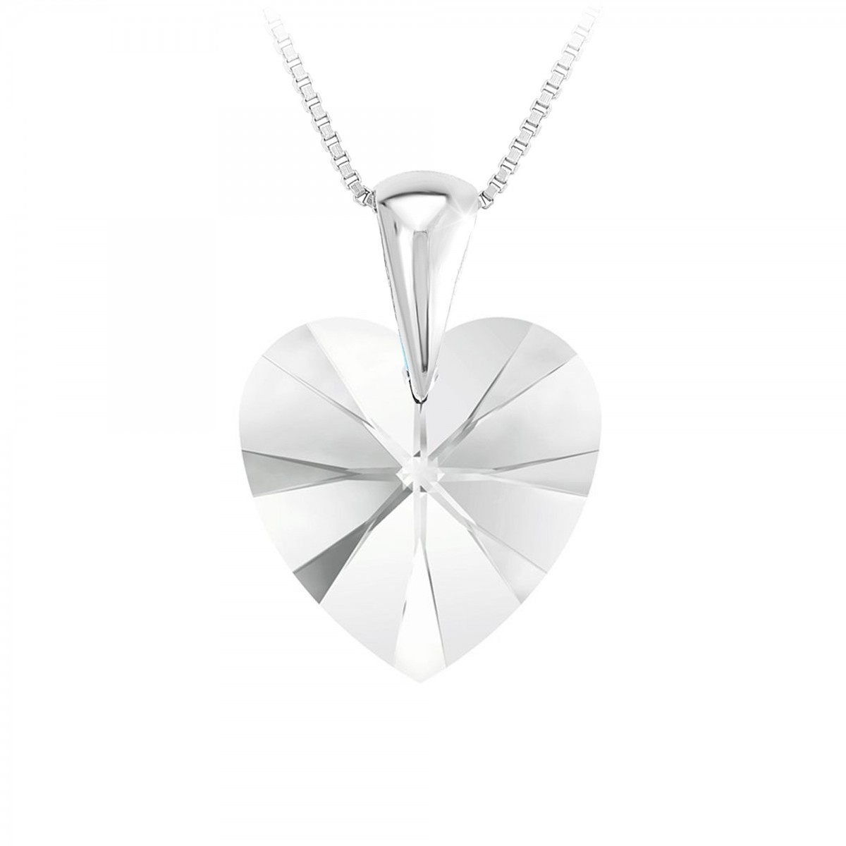 so charm Collier coeur en Argent rhodié 925 par SoCharm orné de Cristaux scintillants