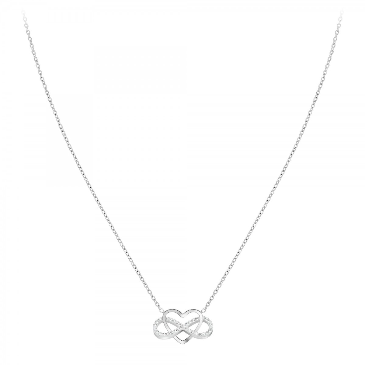 So Charm Collier Coeur Et Infini SoCharm Orné De Cristaux Scintillants