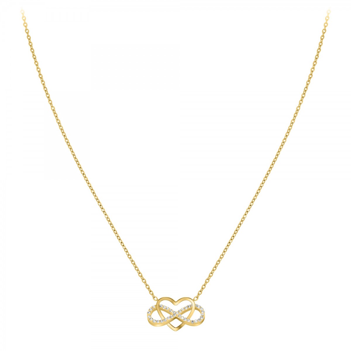 So Charm Collier Coeur Et Infini SoCharm Orné De Cristaux Scintillants