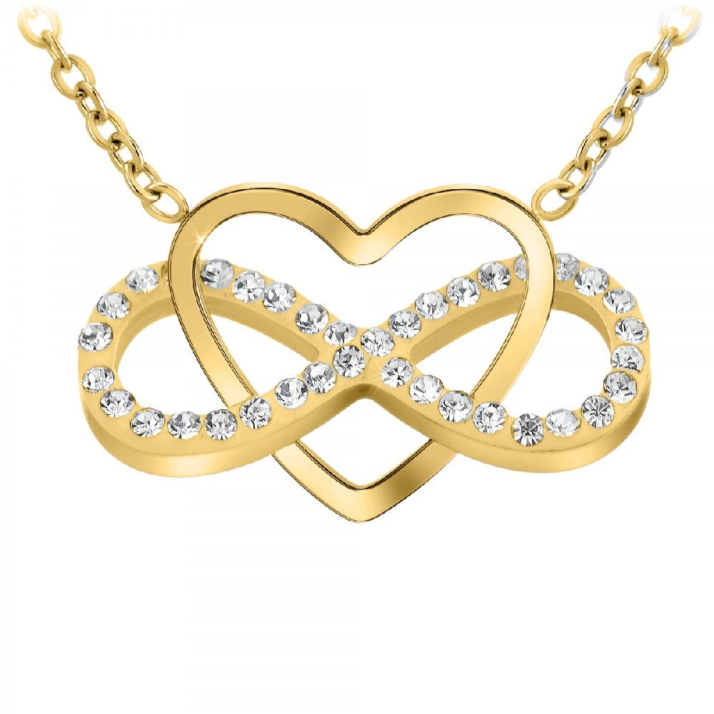 so charm Collier coeur et infini SoCharm orné de Cristaux scintillants