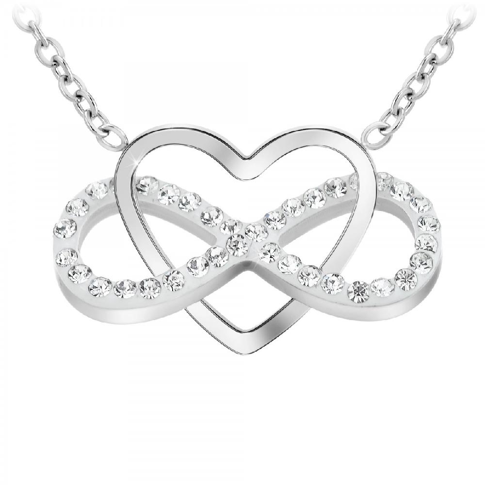 so charm Collier coeur et infini SoCharm orné de Cristaux scintillants