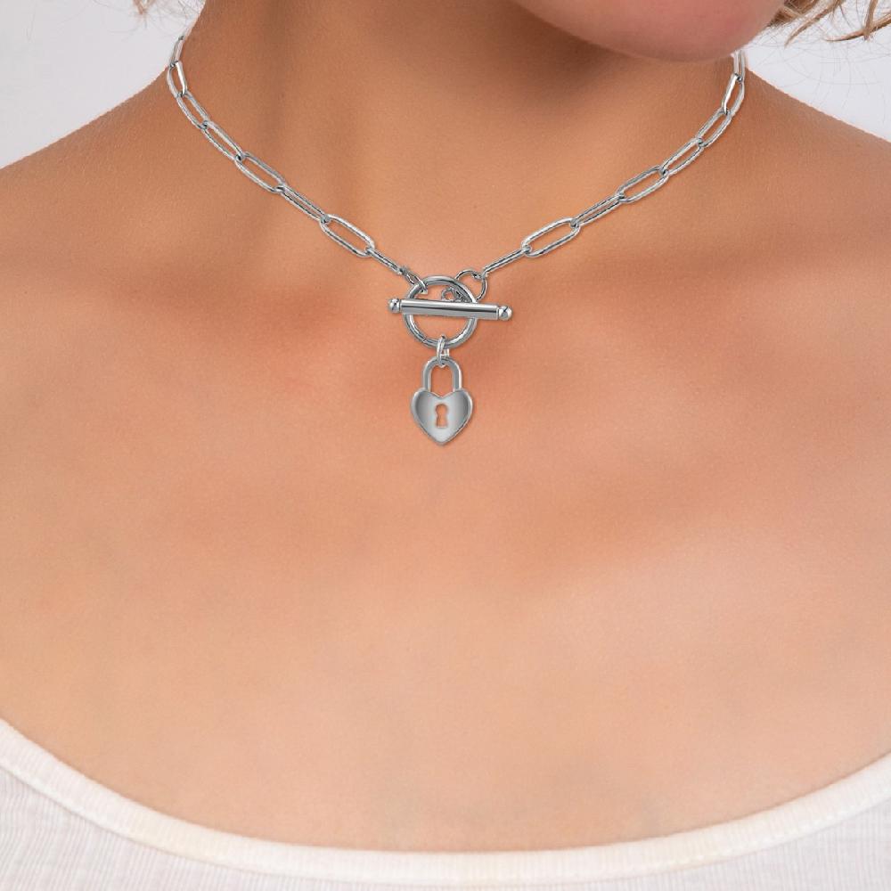 So Charm Collier Coeur Par SoCharm En Acier Inoxydable