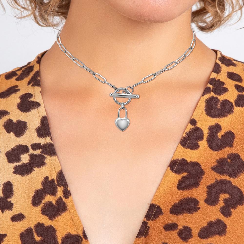 So Charm Collier Coeur Par SoCharm En Acier Inoxydable