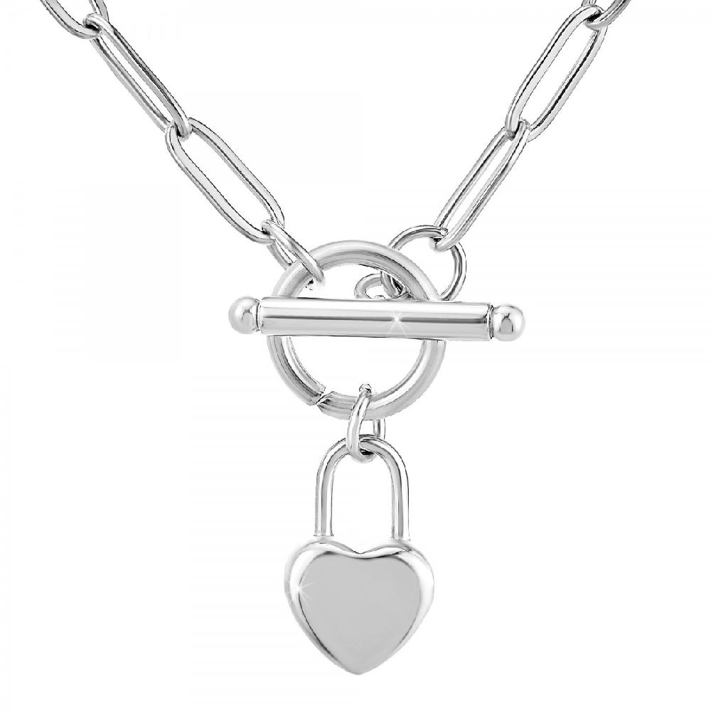 so charm Collier coeur par SoCharm en acier inoxydable