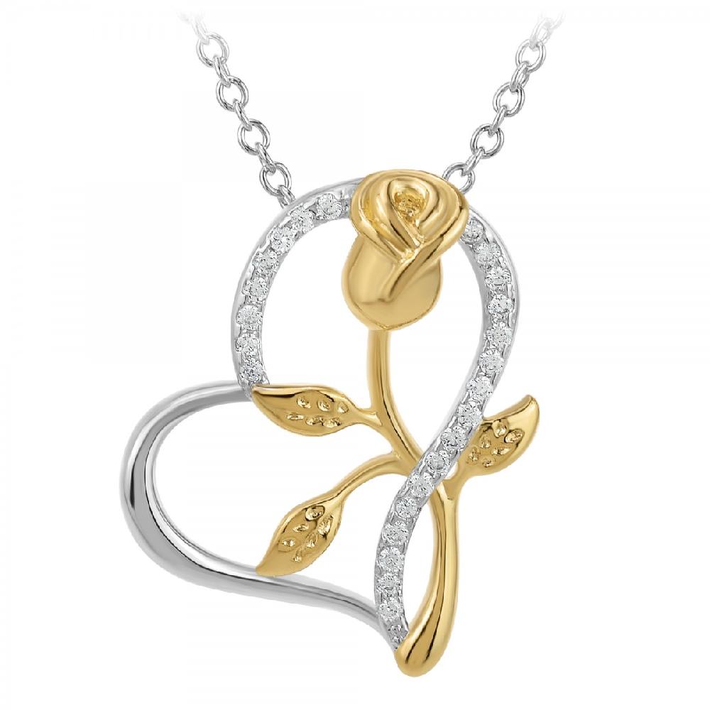 so charm Collier coeur rose SoCharm orné de zirconium