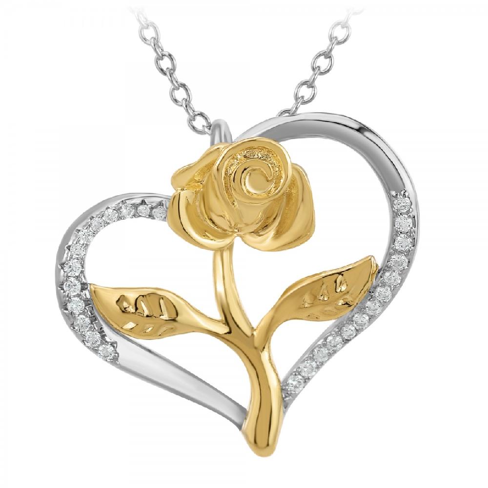 so charm Collier coeur rose SoCharm orné de zirconium