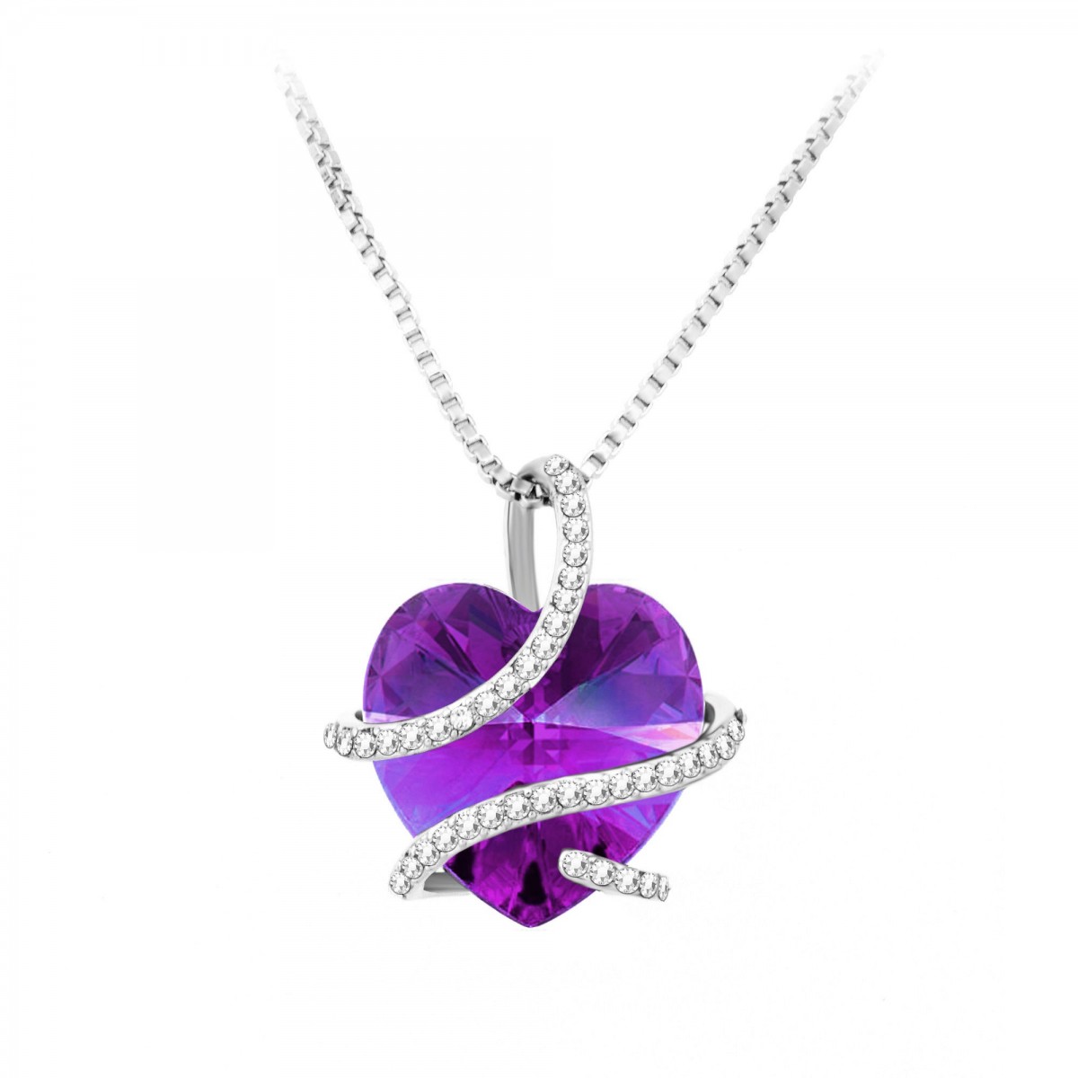 so charm Collier coeur SoCharm orné de Cristaux scintillantss