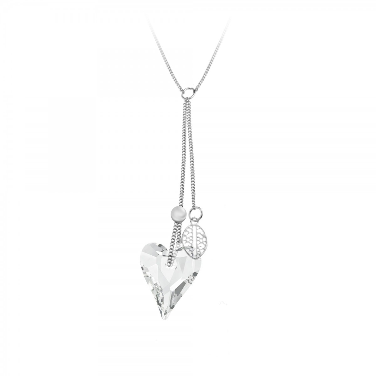 so charm Collier coeur SoCharm orné de Cristaux scintillants