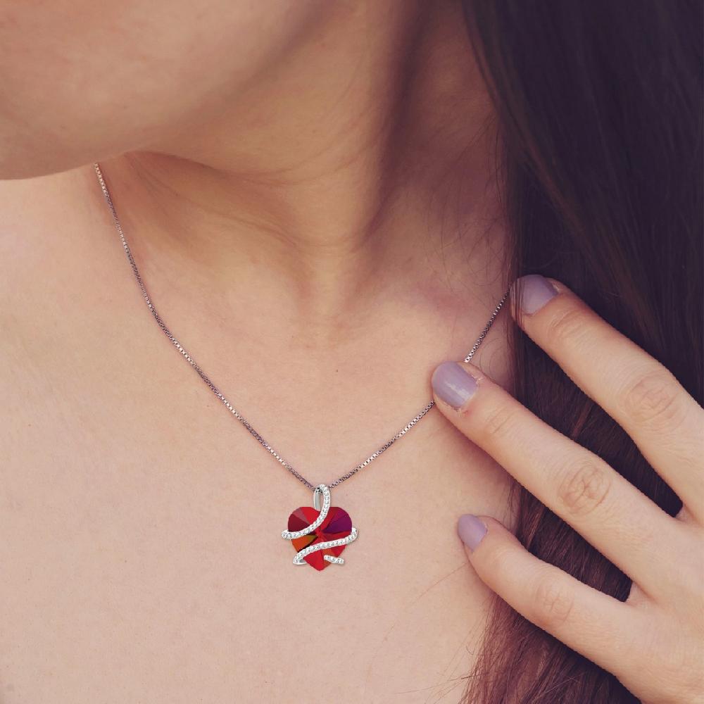 So Charm Collier Coeur SoCharm Orné De Cristaux Scintillants