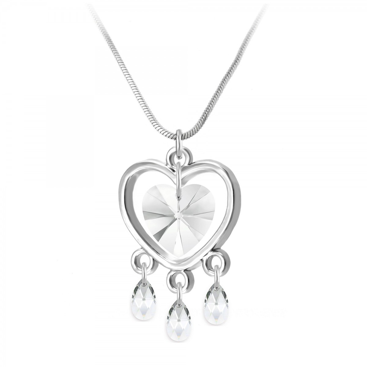 so charm Collier cœur SoCharm orné de Cristaux scintillants