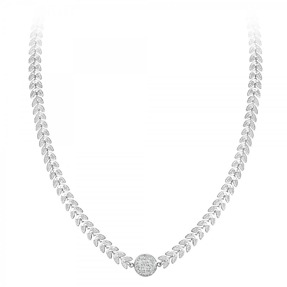 So Charm Collier En Acier Orné De Cristaux Scintillants Par SoCharm En Acier Rhodié Argenté